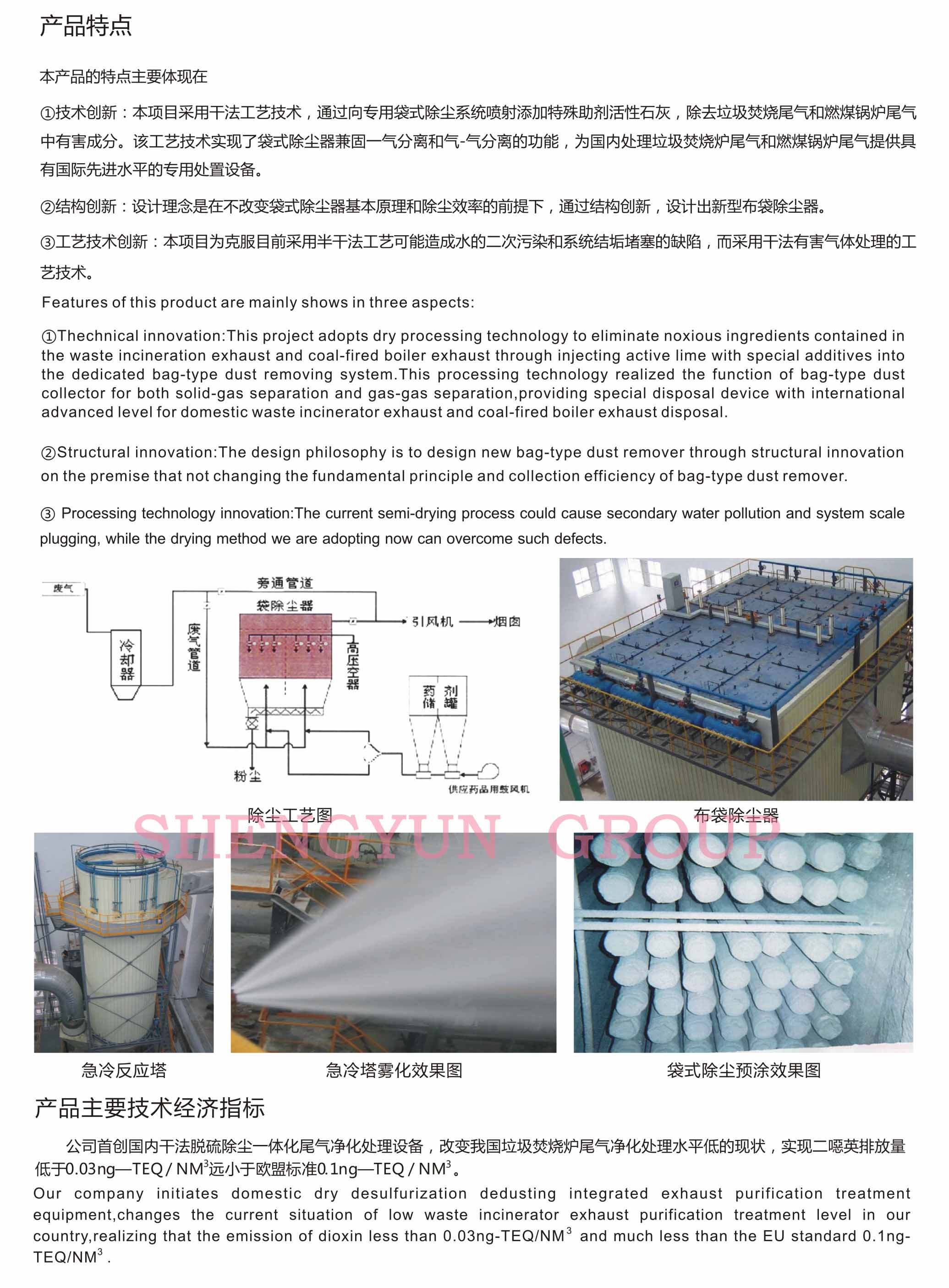 干法脫硫脫有害氣體處理系統